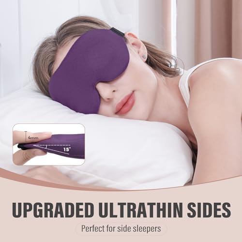 YIVIEW Sleep Mask for Side Sleeper, Light Blocking Zero Pressure Blindfold - Image 2