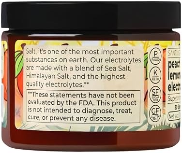 Santa Cruz Paleo Electrolyte Powder, Peach Lemonade Flavor, Sugar Free Hydration Drink Mix with Himalayan Pink Salt, Sea Salt, Magnesium Glycinate, Potassium Chloride, Sweetened with Stevia, 30 Srvgs - Image 7