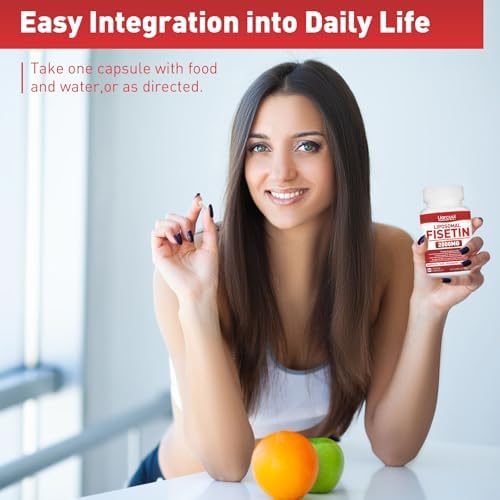 Fisetin Supplement 2000mg for Healthy Aging and Longevity, Skin Health, Brain - Soy Free, Vegetarian - 60 Softgels - Image 7
