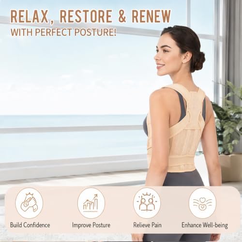 Posture Corrector for Women 2-in-1 Adjustable Full Back Brace Support - Image 7