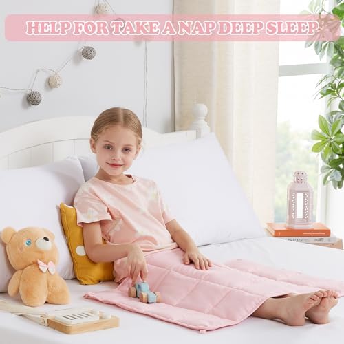 Weighted Blanket - 2 lbs Pink Heavy Blanket, 20"x30", Small Size Breathable Lap Blanket - Image 6