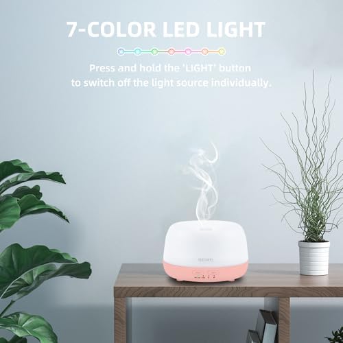 SEEDSEEL 300ML Essential Oil Diffuser with Remote Control, Aromatherapy Diffuser with 7-Color Changing LED Light for Home,Bedroom, Office - Image 7