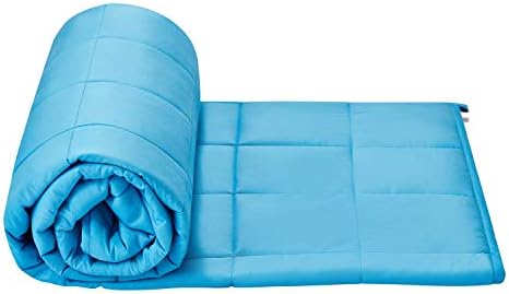 TONGDADA Kids Weighted Blanket | 40''x60'',7lbs | for Child Between 55-80 lbs | Premium Cotton Material with Glass Beads | Teal - Image 7
