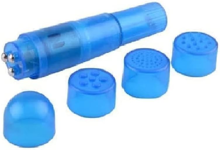 Mini Portable Small Massage Tool 4 Heads Massager Pocket for Women Neck Shoulder Face Back Foot Muscles (1PK Blue) - Image 4