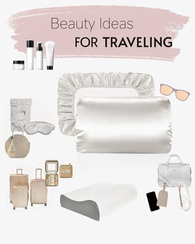 Yanideer Travel Elastic Band Satin Pillowcase for Hair & Skin, Cooling Satin Pillow Cover for Hotel - Image 6