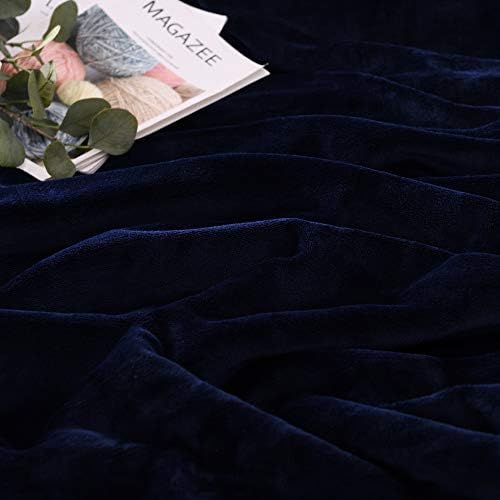 NANPIPER Sherpa Blankets Navy Blue - Image 6