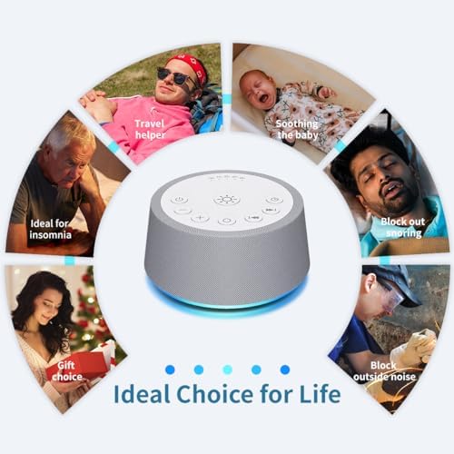 SoundLegend White Noise Sleep Sound Machines 30 Sounds 32-Level Volume 12 Colors Light 5 Timers Adjustable Light Brightness Compact for Everyone Travel Memory Function Gift - Image 7