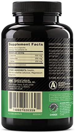 Optimum Nutrition BCAA Capsules, Keto Friendly, 1000mg, 60 Ct - Image 7