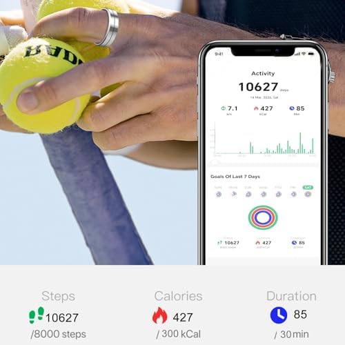Smart Ring for Women & Men, Health Tracker with Blood Oxygen Monitor, Heart Rate & Sleep Monitor, 5-7 Days Battery, Waterproof Fitness Ring Size #9 - Image 7