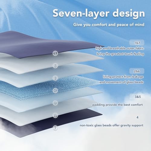 Topcee Weighted Blanket for Adults (15 lbs, 60" x 80") Queen Size Soft Cooling Heavy Blanket Sleeping, Apply to 130-160 lbs Body, Thick Breathable Blanket with Glass Bead, Easy Care - Image 6