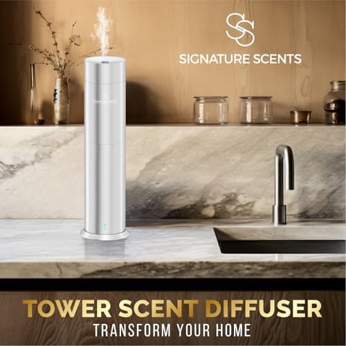 Luxury Essential Oil Diffuser – Waterless Oil Diffuser for Essential Oils - Scent Diffuser for Home & Hotel - Covers up to 1000 sq. ft. with Bluetooth App Control (Silver) - Image 6