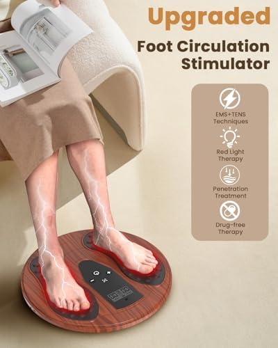 EMS Foot Massager for Neuropathy with Infrared Light Therapy 4 TENS Pads - Image 2