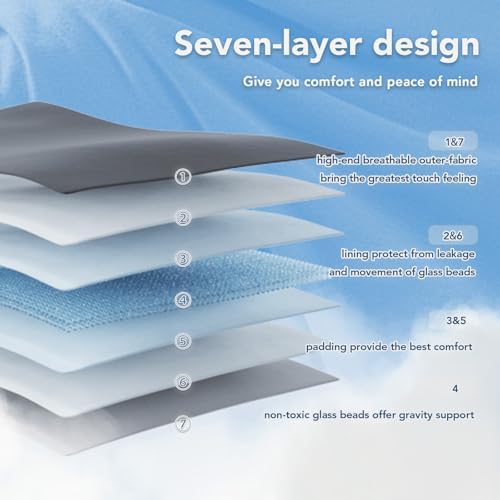 Topcee Weighted Blanket (25lbs 88"x104" Cal King Size) Soft Cooling Heavy Blanket Sleeping, Apply to 240-260 lbs Body, Thick Breathable Blanket with Glass Bead, Easy Care - Image 6