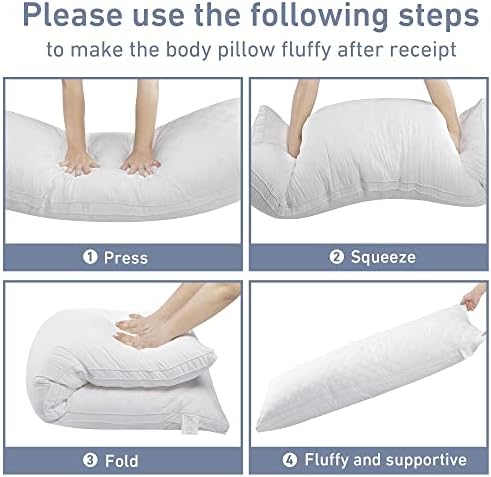Leeden Adjustable Body Pillow 21 x 54 for Side Sleepers White - Image 6