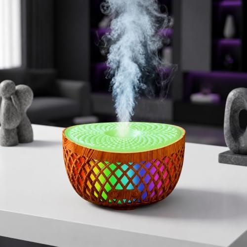 Essential Oil Diffuser, 120ml Zen Design with 7-Color LED Night Light by Eiifiter