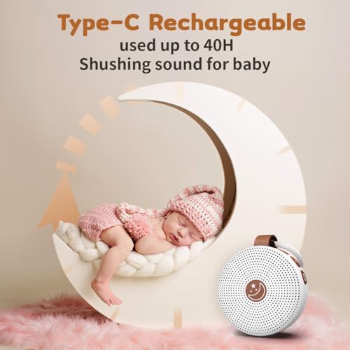 Portable Sound Machine Mini White Noise Machine Baby Shushing Brown Noise Machine with 30 Soothing Sounds for Kids Adults Dogs Auto-Off Timer 32 Volume Levels Sleep Machine for Home Office Privacy - Image 2