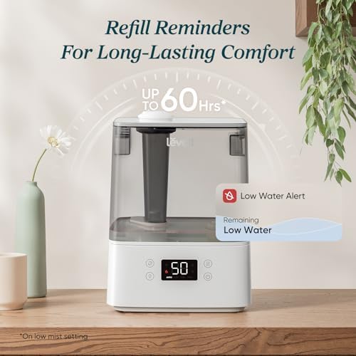 Levoit Humidifiers for Bedroom Large Room, 6L, 60H Runtime, 26dB, Smart App - Image 6