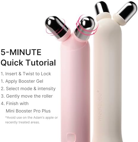 medicube Mini Booster Pro Plus Face Roller Device Set - Face & Body, Beige - Image 7