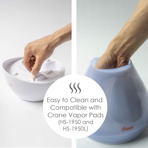 Crane 4-in-1 White Drop Ultrasonic Cool Mist Humidifier with Sound Machine, Night Light, Aroma Tray, 1 Gallon Top Fill White - Image 6