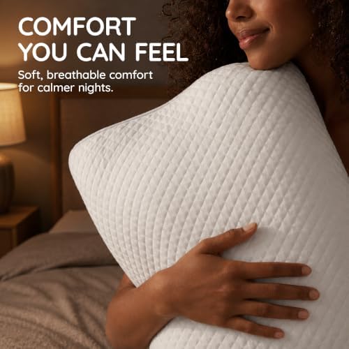 AM AEROMAX 26" Queen Contour Memory Foam Pillow for Neck Pain Relief - Image 7