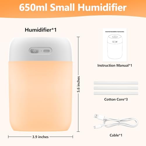 Plant Humidifier Indoor, 650ml Humidifier for Plants, White - Image 6