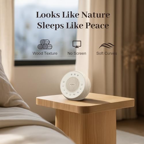 HOUSBAY Sound Machine White Noise for Sleep with Wood Grain - Image 6