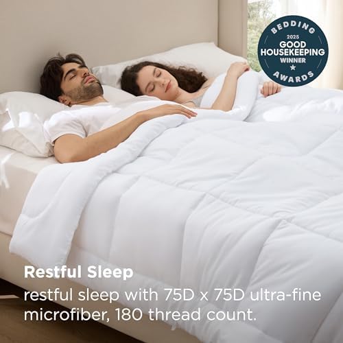 Bedsure Oversized King Comforter Duvet Insert, All Season Bed Comforter, Quilted Down Alternative Duvet, Box Stitched Comforters with Corner Tabs, Washable, 116 x 98 Inches (White) - Image 6