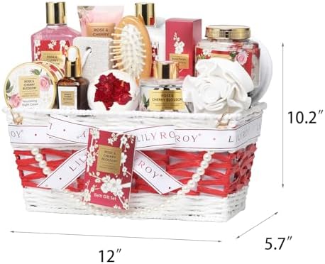 21Pcs Spa Gifts Skin Care Set - Luxurious Rose Spa Gift Baskets for Women - Image 7