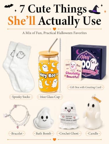 OKPOW Boo Basket Stuffers for Women: 7 Pcs Ready to Gift Halloween Surprise - Image 2
