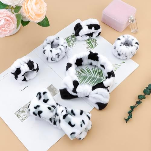 WHAVEL 6PCS Spa Headband and Wristbands Set, Face Wash Headband Wrist Bands for Washing Face Makeup Skincare Hair Band Skin Care Accessories Tools - Image 7