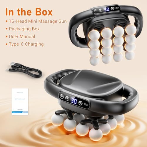 16 Mini Head Massage Gun, Valentine's Day Gifts, Portable Massager for Muscle Pain Relief, Neck Back Shoulder Legs, Quiet Deep Tissue Massager for Home Office, Ideal Gift for Women & Men - Image 7