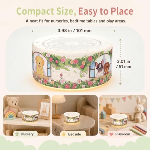Kipcush White Noise Machine for Baby & Adults, Sleep Sound Machine with 30 Soothing Sounds, 8-Color Night Light, Memory Function, White Noise for Sleeping, Nursery, Office, Travel, Relaxation - Image 7