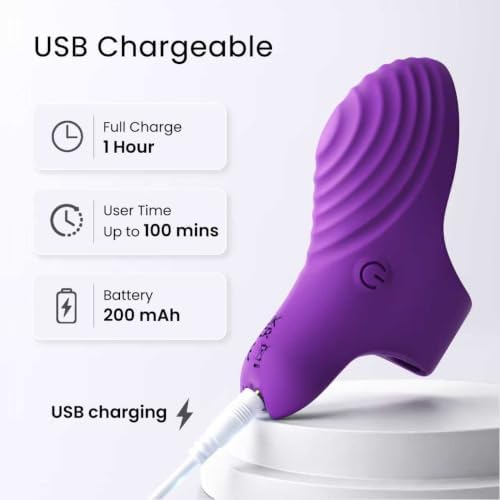 Finger Massage Ball, Portable Rechargeable Waterproof Mini Massager for Body Relaxation (Violet) - Image 2