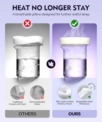 Osteo Zoned Contour Cervical Neck Pillow for Deeper Pain Relief Sleep, Q-max 3X Cooling Pillow with Non-Temperature Affected Memory Foam, Ergonomic Support Pillows for Back Stomach Side Sleeper - Image 6