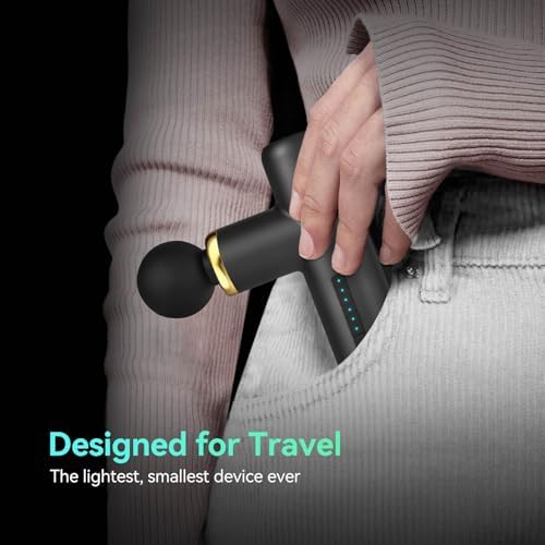 Mini Massage Gun Pocket-Sized Massage Gun Deep Tissue Quiet, Portable Percussion Muscle Travel Massager Gun,Back/Neck Massager for Pain Relief Deep Tissue (Black) - Image 7
