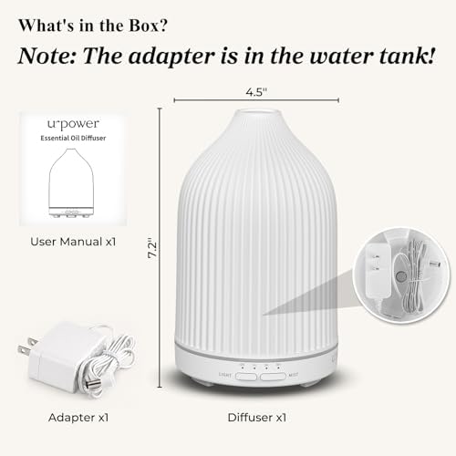 URPOWER 300mL Essential Oil Diffusers for Home Aromatherapy Diffuser - Image 7