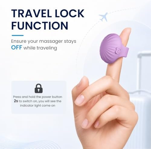 Multifunctional Mini Finger Massage Ball, Waterproof Rechargeable Pocket Relaxation Massage Tool (Purple) - Image 3