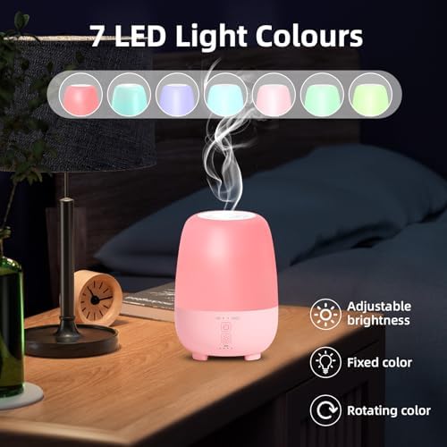 SEEDSEEL Cordless Essential Oil Diffuser 150ML, Rechargeable Battery, 7H Runtime, 7 LED Lights, Mini Portable Aromatherapy Diffuser for Home, Office, Bathroom, Travel - Image 7