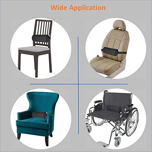 Lumbar Roll for Back Support - 100% Memory Foam - Optimized Firmness - 11 Inches Long with 4.5 Inches Diameter - Breathable Mesh Pillow Cover - for Comfortable Alignment and Support - Image 6