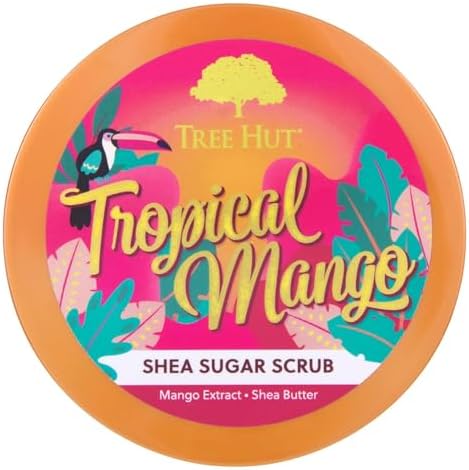 Tree Hut Tropical Mango Body Scrub,Exfoliating&Hydrating Sugar Scrub with Shea Butter&Essential Oils,Smooth Skin,Body Exfoliator For All Skin Types,Self Care Gifts for Women,Vegan,18 Oz (Pack of 12) - Image 2