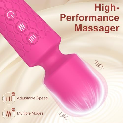 Handheld Massager 20 Patterns Rose Pink Mini Massage Tool for Muscle Relax - Image 7