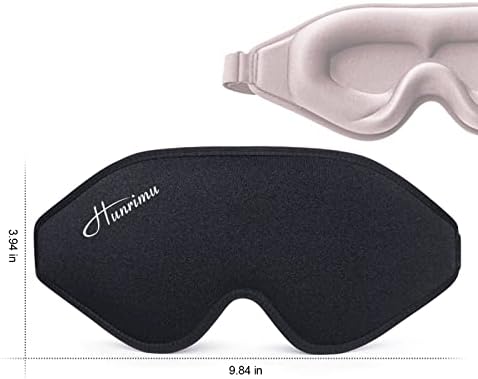 Sleep Eye Mask for Women Men, Soft and Comfortable Night Eye Mask for Sleeping, 3D Blockout Eye Cover for Travel, Blindfold with Adjustable Strap (Black) - Image 7