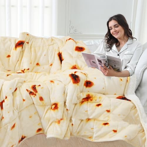 Aemicion Burrito Weighted Blanket for Adults,15lbs 48x72in,Soft Sherpa Washable Weighted Blanket Twin Size,Cozy Fleece Throw Blanket Weighted as Birthday Gifts for Women Men Mon Adults - Image 6