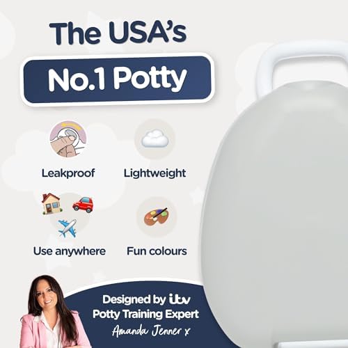My Carry Potty - Grey Pastel Travel Potty, Award-Winning Portable Toddler Toilet Seat for Kids to Take Everywhere - Image 6