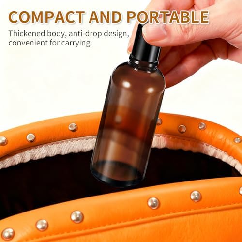 100ML Roller Bottles for Essential Oil, 4 Pack Empty Amber Glass Roller Bottle for Perfume Oil, Roll on Bottles with Stainless Steel Roller Balls, Opener, Funnel and Dropper for Aromatherapy, Massage - Image 6