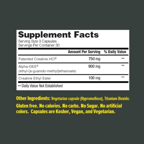 CON-CRET Creatine HCl + Muscle Recovery with Alpha-GEE®, Supports Muscle Recovery, Reduces Soreness, Restores Muscle Health, 90 Capsules - Image 6