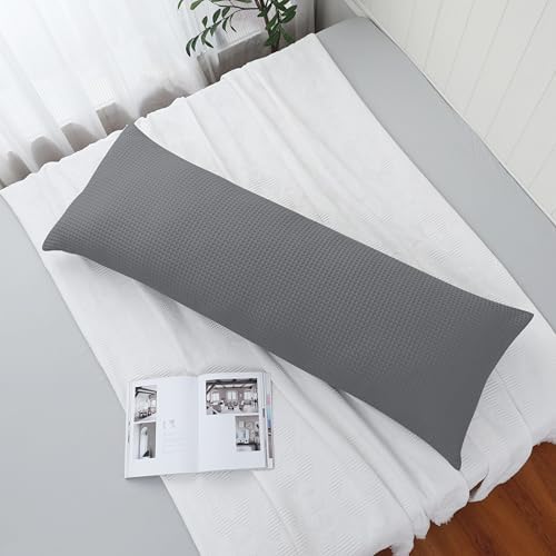 100% Egyptian Cotton 600 TC Waffle Weave Body Pillowcase with Zipper - Image 7