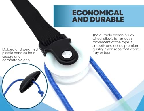 LiftAid Shoulder Pulley for Physical Therapy with Exercise Guide - Improves Shoulder Strength & Range of Motion - Reduces Pain, Helps in Muscle Recovery (Blue Pack of 10) - Image 7