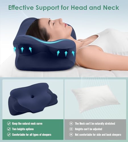 DONAMA Cervical Pillow Ergonomic Memory Foam Pillow for Neck Support - Image 6