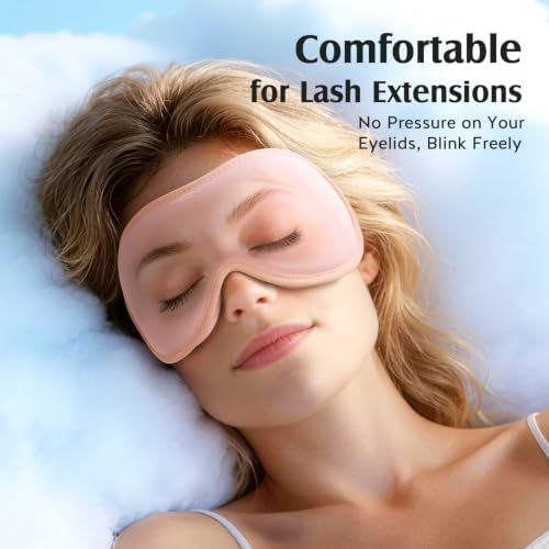 YFONG Sleep Mask Women Men for Lash Extension, Breathable Bamboo Viscose - Image 2